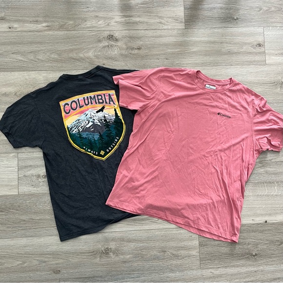 Columbia Other - Columbia Mountain Graphic Tees - Pink and GrayishBlack